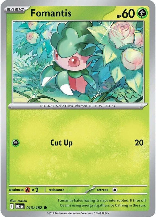 Fomantis (#013/182) (SV10: Destined Rivals) Near Mint Reverse Holofoil