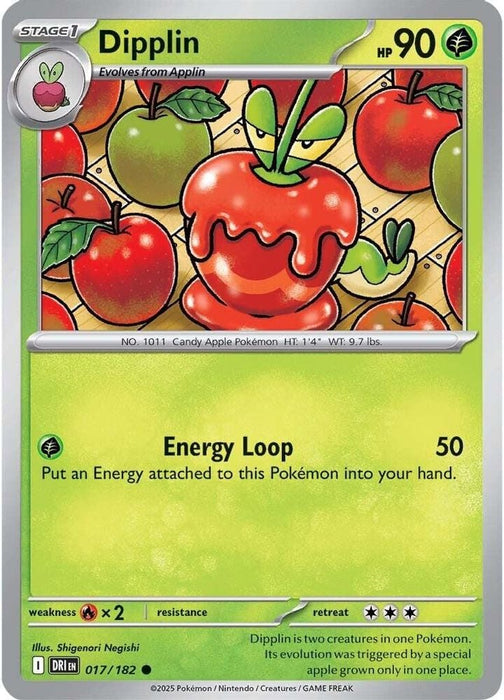 Dipplin (#017/182) (SV10: Destined Rivals) Near Mint Reverse Holofoil