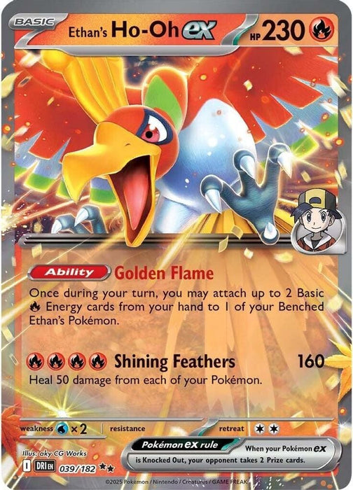 Ethans Ho Oh ex 039 182 (#039/182) (SV10: Destined Rivals) Near Mint Holofoil