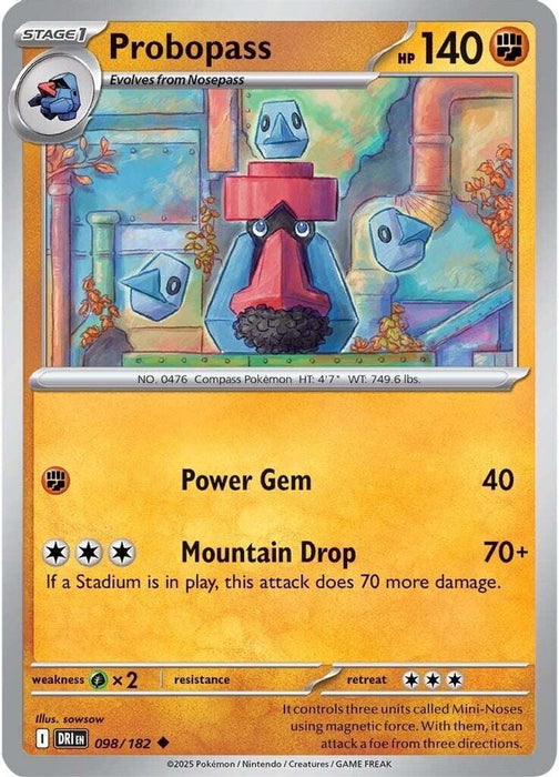 Probopass (#098/182) (SV10: Destined Rivals) Near Mint Reverse Holofoil