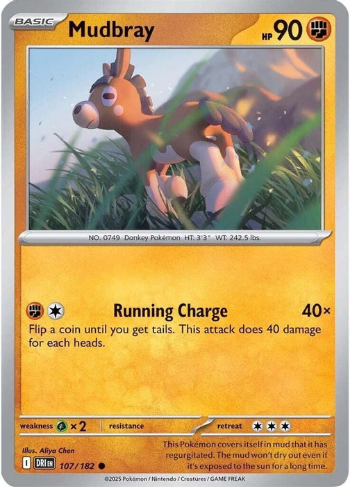 Mudbray (#107/182) (SV10: Destined Rivals) Near Mint Reverse Holofoil
