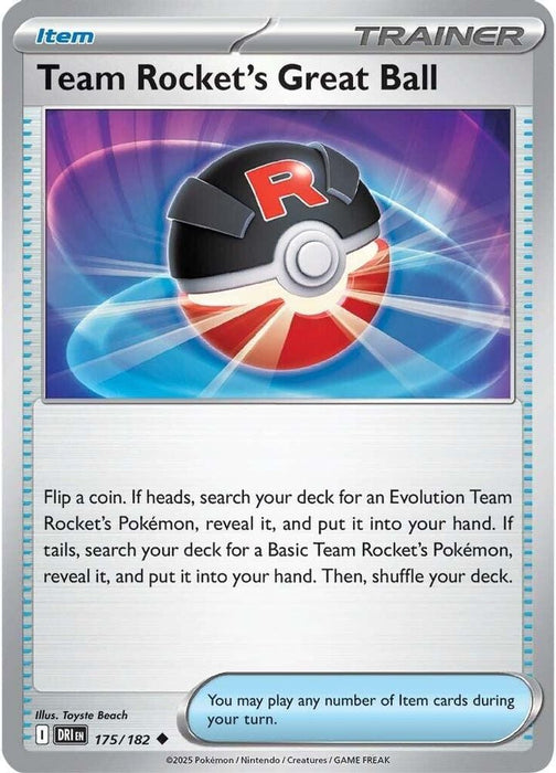 Team Rockets Great Ball (#175/182) (SV10: Destined Rivals) Near Mint