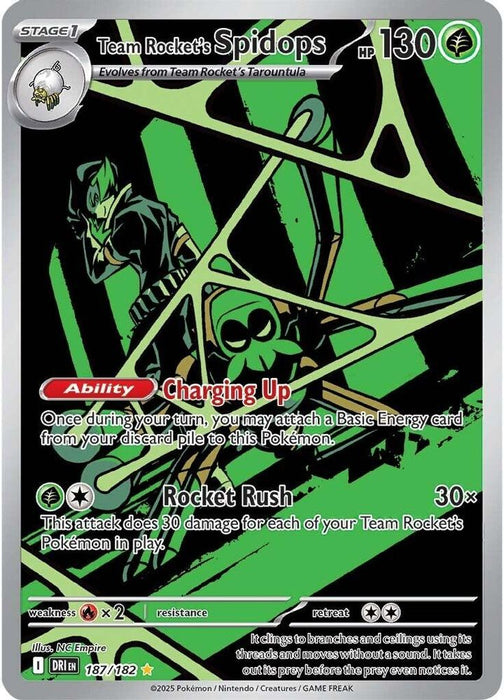 Team Rocket's Spidops - 187/182 (#187/182) (SV10: Destined Rivals) Near Mint Holofoil