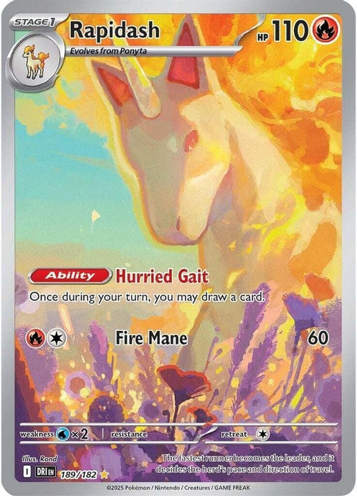 Rapidash 189 182 (#189/182) (SV10: Destined Rivals) Near Mint Holofoil