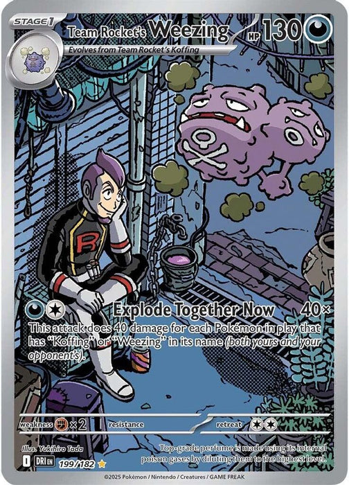 Team Rocket's Weezing - 199/182 (#199/182) (SV10: Destined Rivals) Near Mint Holofoil