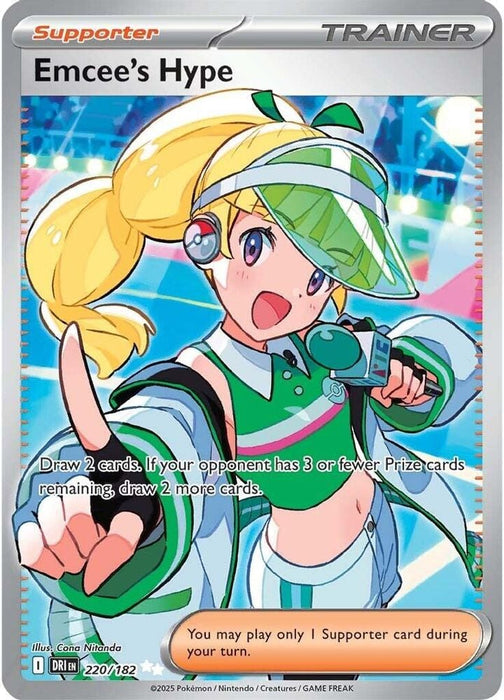 Emcees Hype 220 182 (#220/182) (SV10: Destined Rivals) Near Mint Holofoil
