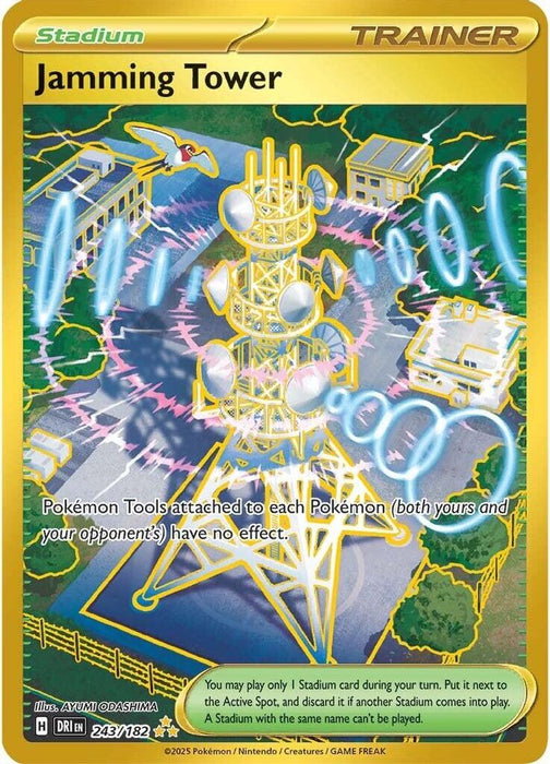 Jamming Tower (#243/182) (SV10: Destined Rivals) Near Mint Holofoil