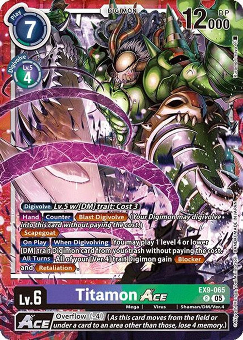 Titamon ACE (#EX9-065 R) (Versus Monsters) Near Mint Foil