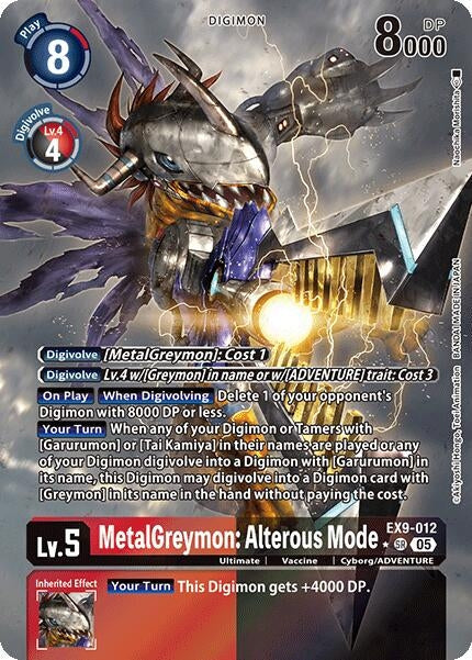 Image for MetalGreymon: Alterous Mode (Alternate Art) (EX9-012 SR) - Digimon Card Game