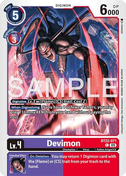 Image for Devimon (BT22-071 C) - Digimon Card Game