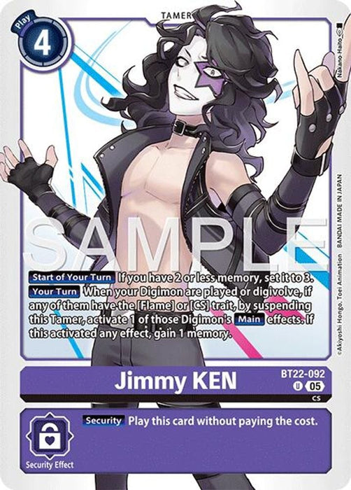 Jimmy KEN (#BT22-092 U) (Cyber Eden) Near Mint