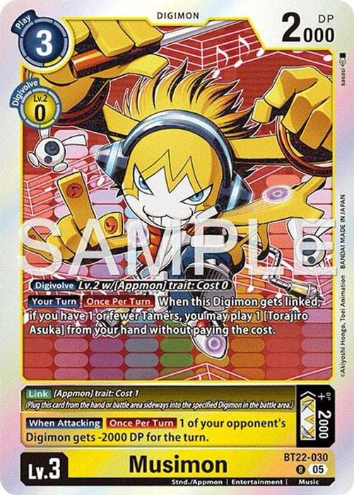 Musimon (#BT22-030 R) (Cyber Eden) Near Mint Foil