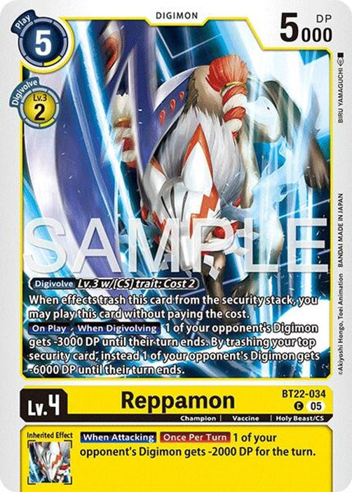 Reppamon (#BT22-034 C) (Cyber Eden) Near Mint