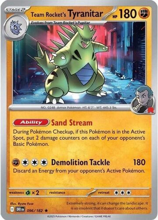 Team Rocket's Tyranitar (Non-holo) (#096/182) (Deck Exclusives) Near Mint