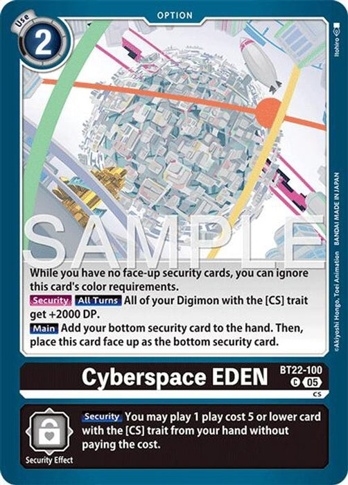 Cyberspace EDEN (#BT22-100 C) (Cyber Eden) Near Mint