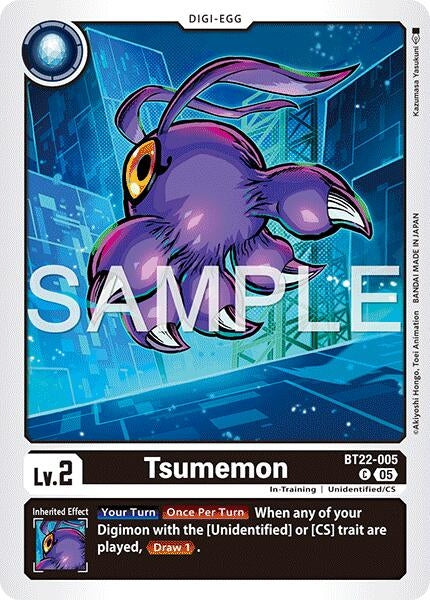 Image for Tsumemon (BT22-005 C) - Digimon Card Game