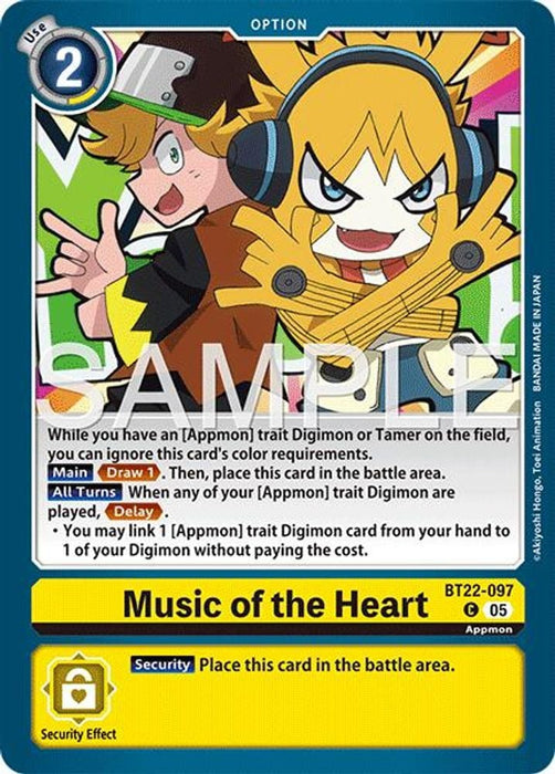Music of the Heart (#BT22-097 C) (Cyber Eden) Near Mint