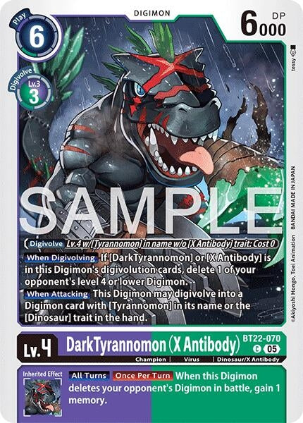 Image for Dark Tyrannomon (X Antibody) (BT22-070 C) - Digimon Card Game