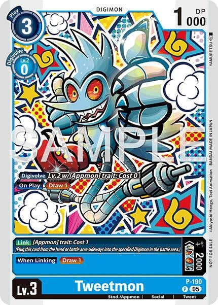 digimon card game 2025 Tweetmon (Store Tournament 2025 Vol.3 Participation Pack) (P-190 P) — Manta Trading