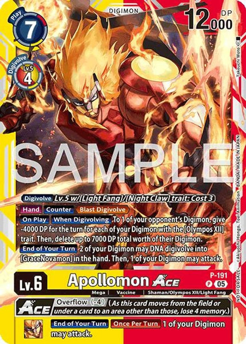 Apollomon ACE (Store Tournament 2025 Vol.3 Participation Pack) (#P-191 P) (Digimon Promotion Cards)