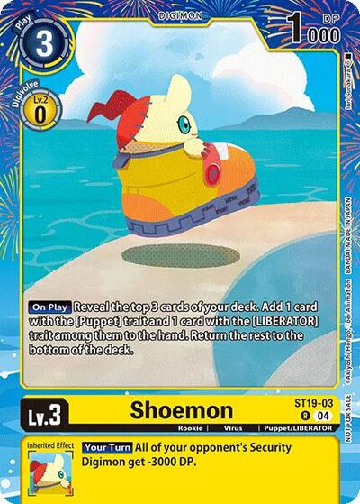 Shoemon (Regulation Battle Vol. 2) (#ST19-03 R) (Digimon Promotion Cards)