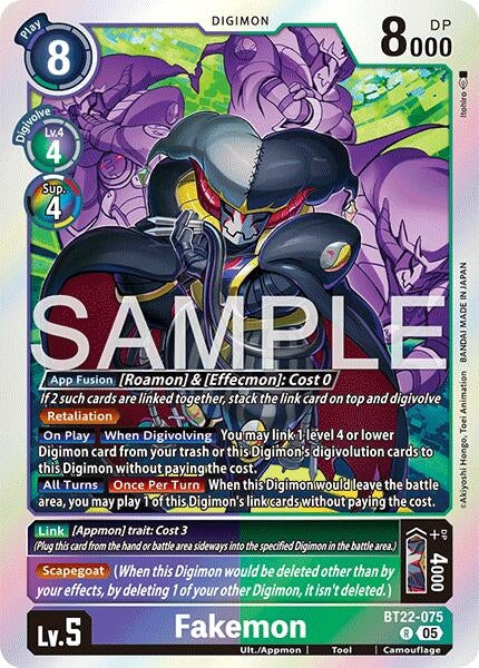 Image for Fakemon (BT22-075 R) - Digimon Card Game