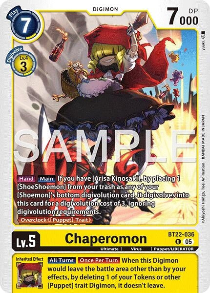 Image for Chaperomon (BT22-036 U) - Digimon Card Game