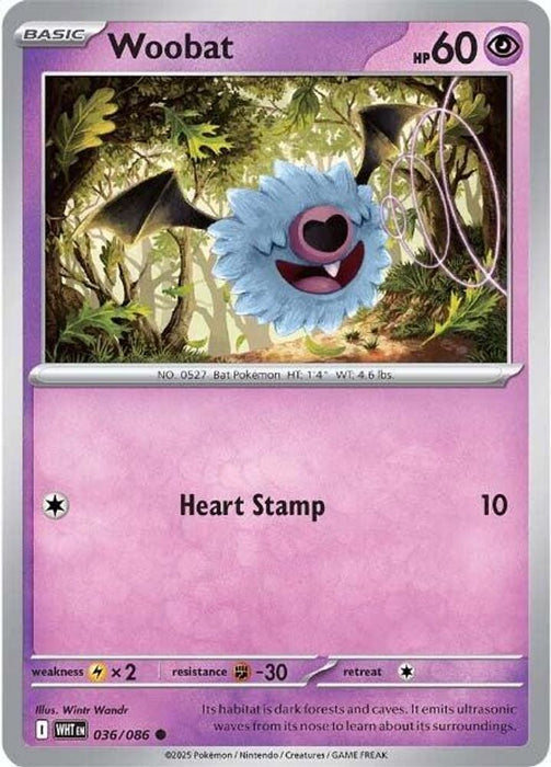 Woobat (#036/086) (SV: White Flare) Near Mint