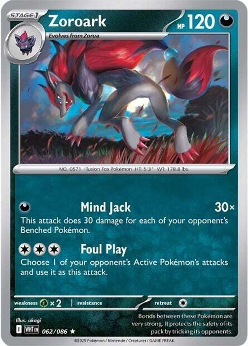 Zoroark (#062/086) (SV: White Flare) Near Mint Holofoil