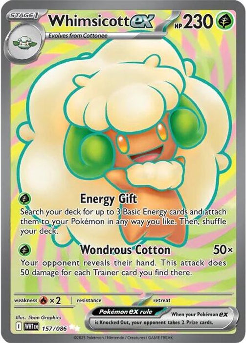 Whimsicott ex 157 086 (#157/086) (SV: White Flare) Near Mint Holofoil