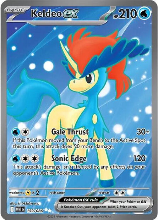 Keldeo ex 159 086 (#159/086) (SV: White Flare) Near Mint Holofoil