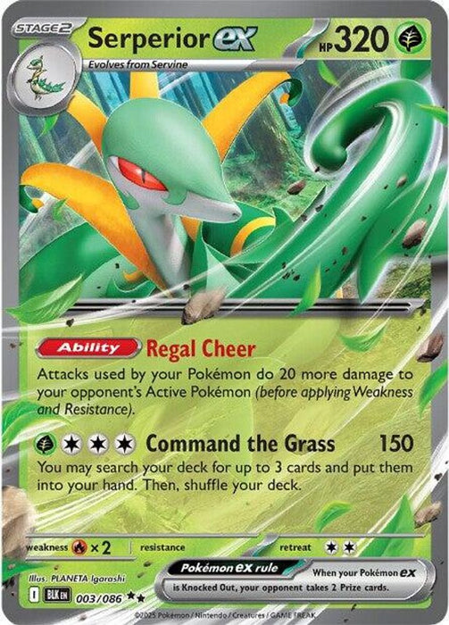 Serperior ex (#003/086) (SV: Black Bolt) Near Mint Holofoil