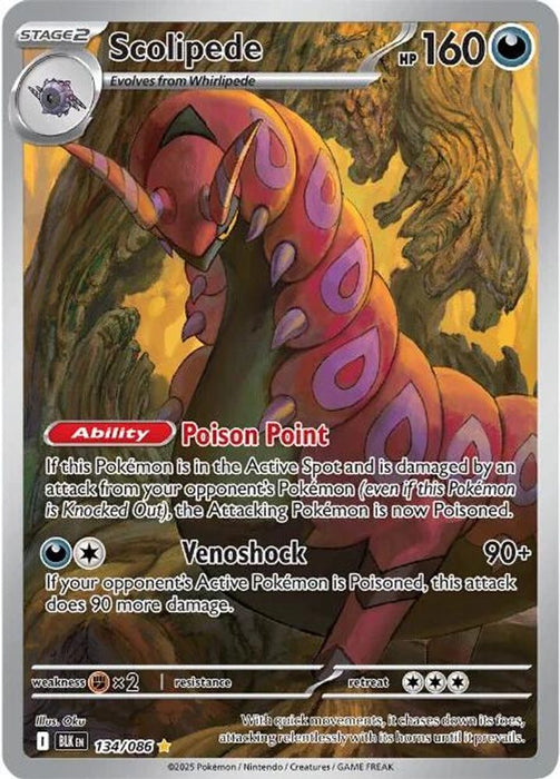 Scolipede - 134/086 (#134/086) (SV: Black Bolt) Near Mint Holofoil