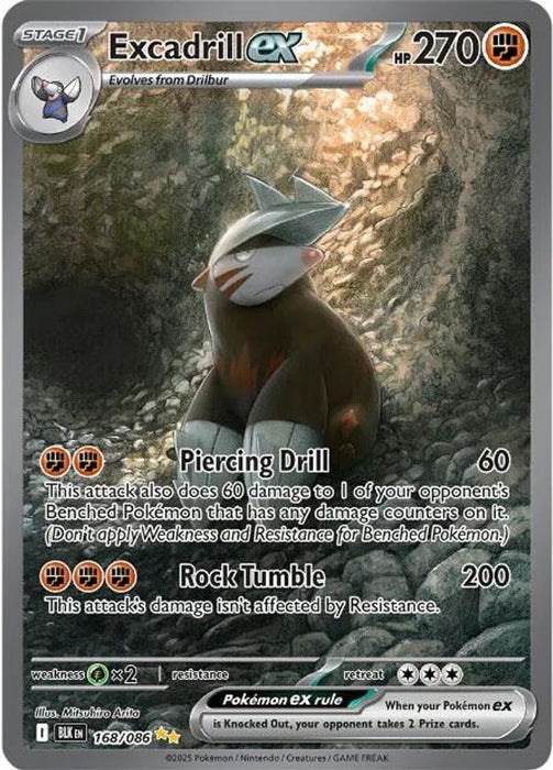 Excadrill ex - 168/086 (#168/086) (SV: Black Bolt) Near Mint Holofoil