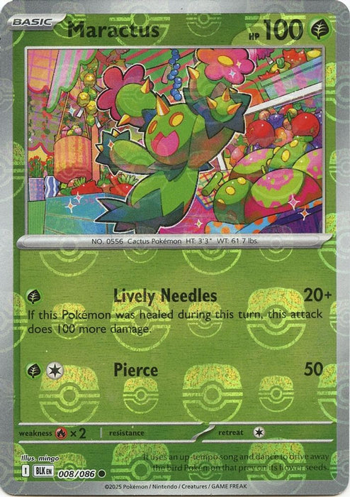 Maractus (Master Ball Pattern) (#008/086) (SV: Black Bolt) Near Mint Holofoil