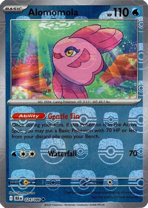 Alomomola (Master Ball Pattern) (#024/086) (SV: Black Bolt) Near Mint Holofoil