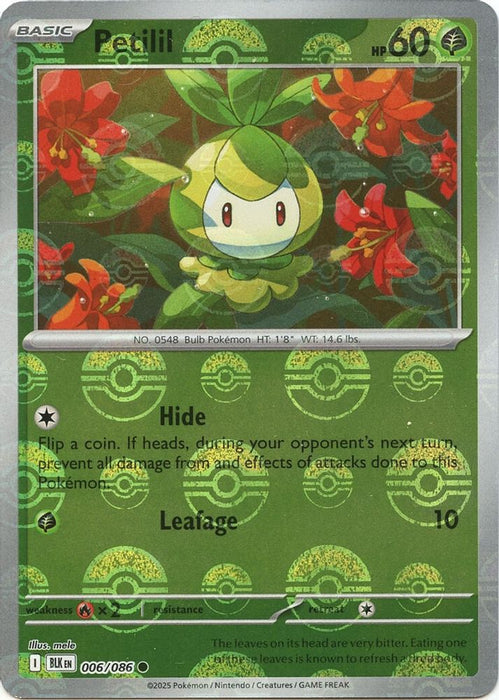 Petilil (Poke Ball Pattern) (#006/086) (SV: Black Bolt) Near Mint Holofoil