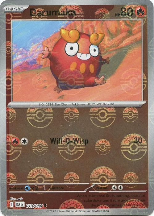 Darumaka (Poke Ball Pattern) (#013/086) (SV: Black Bolt) Near Mint Holofoil