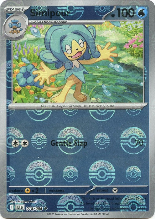 Simipour (Poke Ball Pattern) (#018/086) (SV: Black Bolt) Near Mint Holofoil