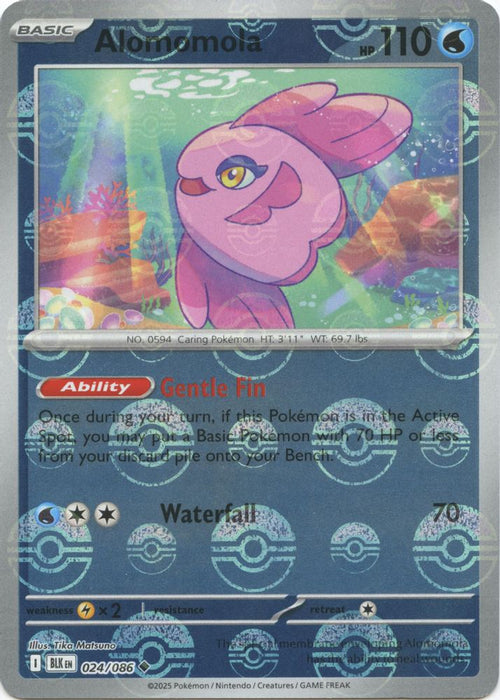 Alomomola (Poke Ball Pattern) (#024/086) (SV: Black Bolt) Near Mint Holofoil