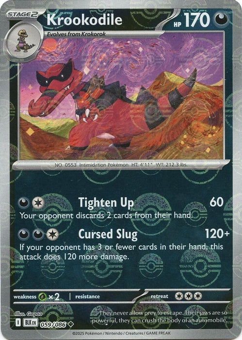 Krookodile (Poke Ball Pattern) (#059/086) (SV: Black Bolt) Near Mint Holofoil