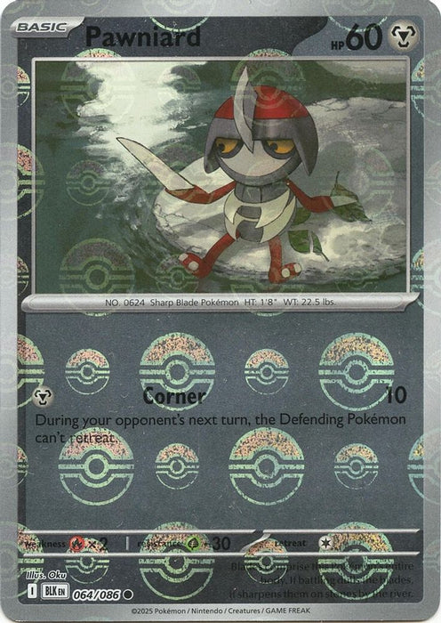 Pawniard (Poke Ball Pattern) (#064/086) (SV: Black Bolt) Near Mint Holofoil