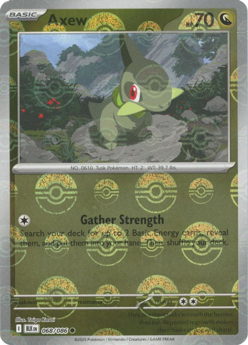 Axew (Poke Ball Pattern) (#068/086) (SV: Black Bolt) Near Mint Holofoil