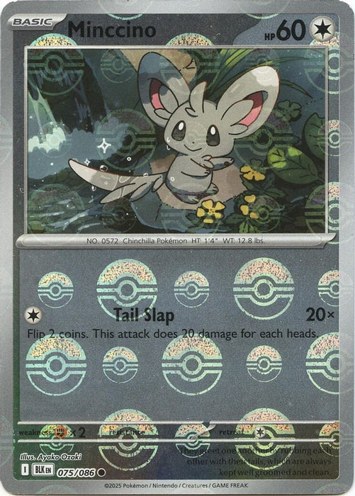 Minccino (Poke Ball Pattern) (#075/086) (SV: Black Bolt) Near Mint Holofoil