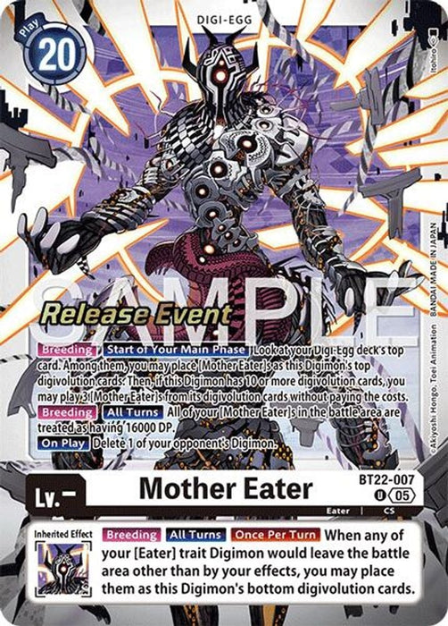 Mother Eater (#BT22-007 U) (Cyber Eden Release Event Cards) Near Mint Foil