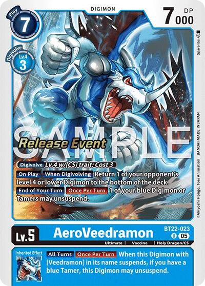 AeroVeedramon (#BT22-023 U) (Cyber Eden Release Event Cards)