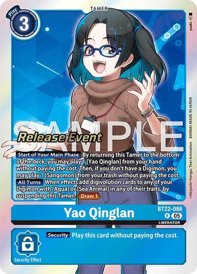 Yao Qinglan (#BT22-086 R) (Cyber Eden Release Event Cards)