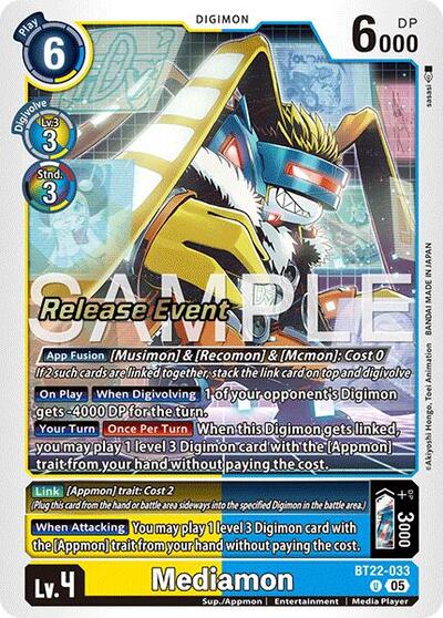 Mediamon (#BT22-033 U) (Cyber Eden Release Event Cards)
