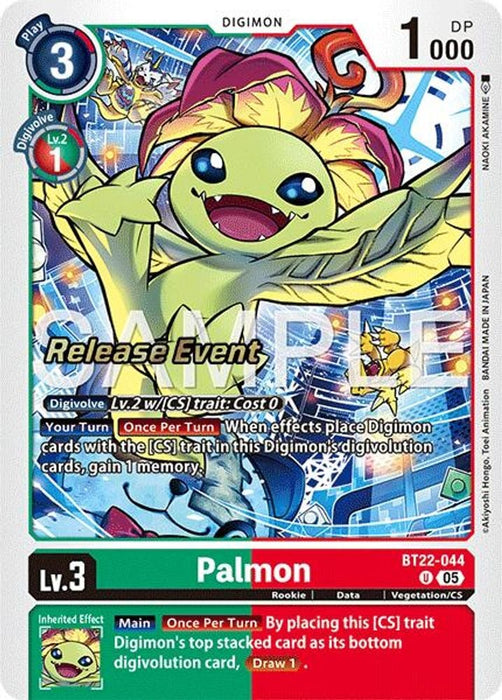 Palmon (#BT22-044 U) (Cyber Eden Release Event Cards) Near Mint Foil