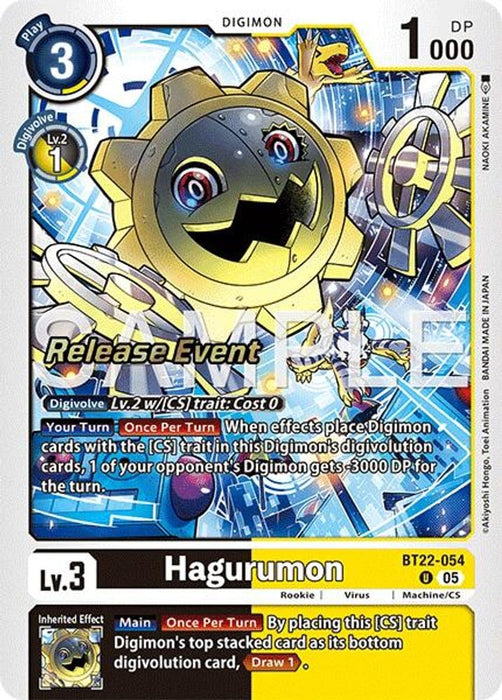 Hagurumon (#BT22-054 U) (Cyber Eden Release Event Cards) Near Mint Foil